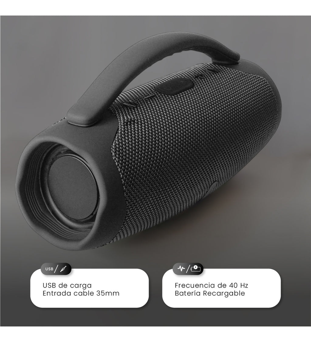 Mini Bocina Parlante Portatil Box Bluetooth Recargable Rgb Gris Innovo Tech