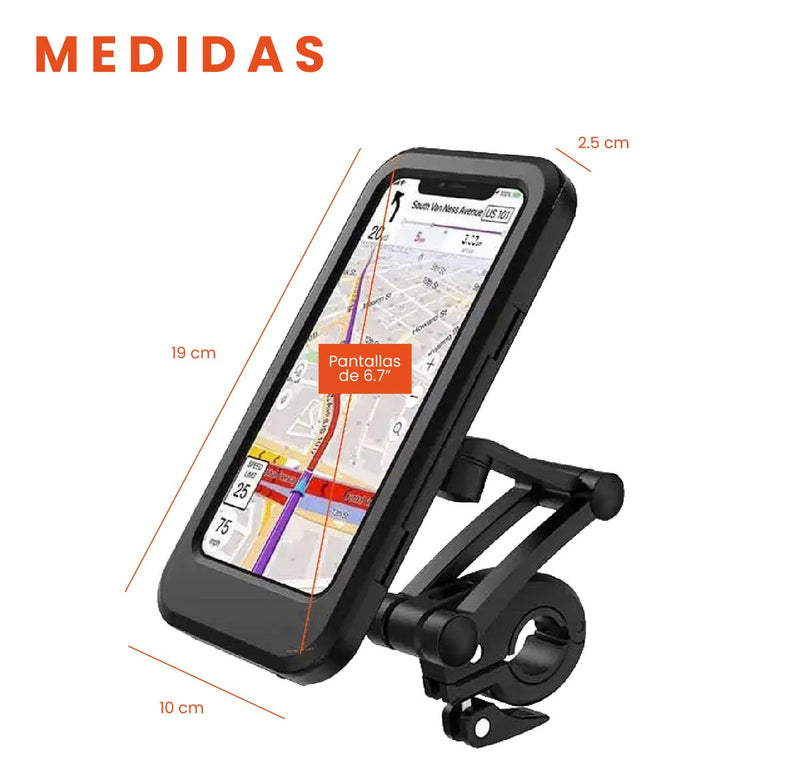 Soporte Para Celular De Moto Bicicleta Ajustable Universal Con Tactil