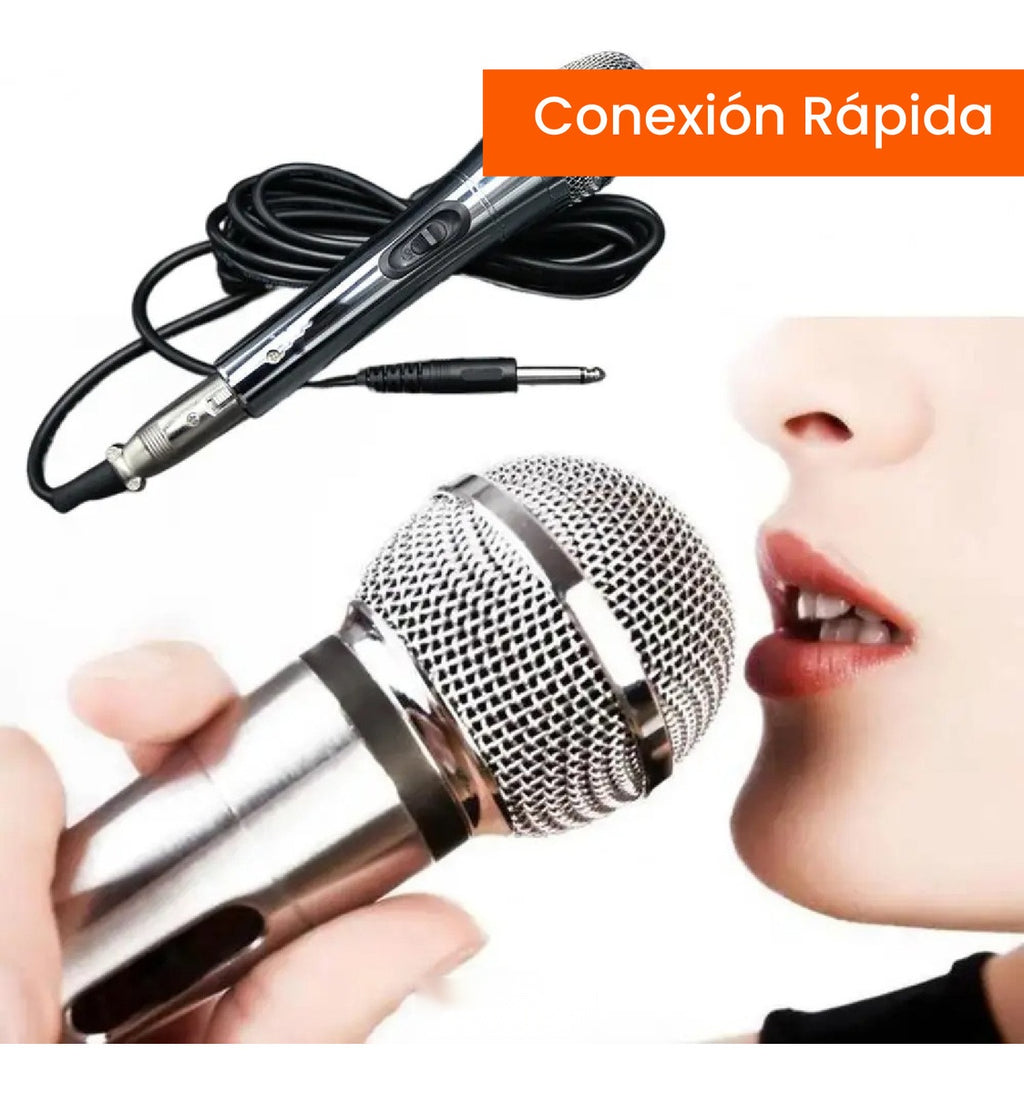 Microfono Karaoke Profesional Metalico De Cable