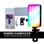 Luz Led Portatil Rgb Spot Mini Para Celular Y Laptop 96 Leds Iluminacion Regulable