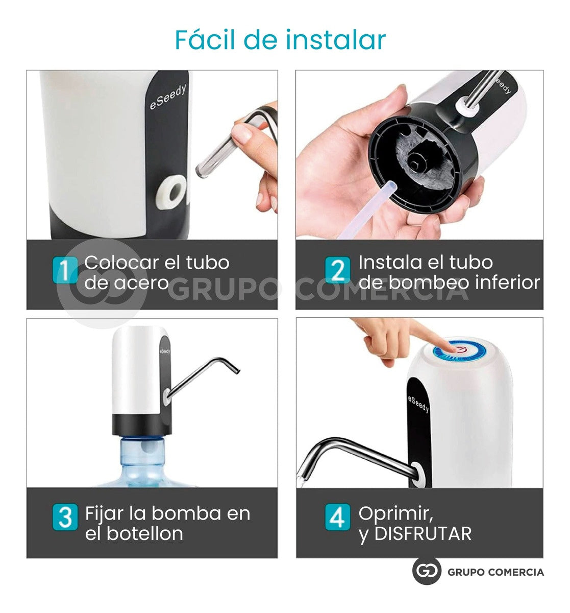 Dispensador Automatico De Agua Recargable Para Botellon