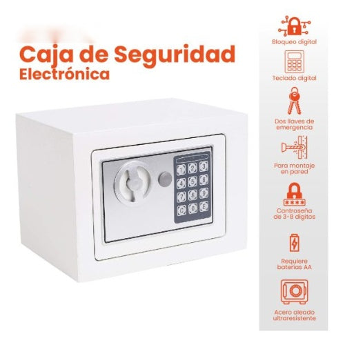 Caja Fuerte Pequena De Alta Seguridad Digital Y Llaves Para Hogar Oficina