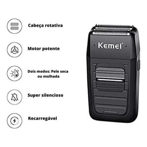 Maquinilla De Afeitar Bivolt Shaver Kemei 1102