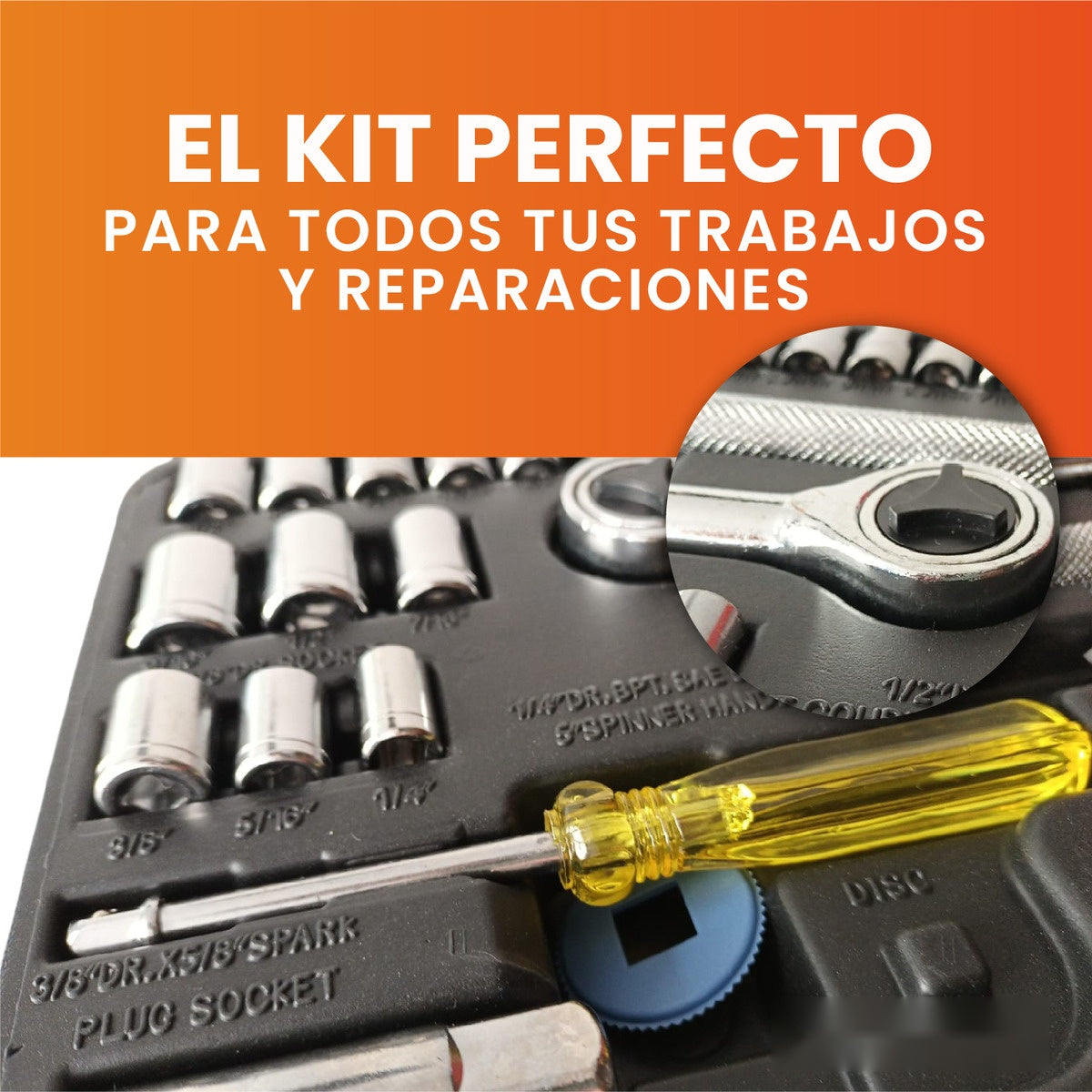 Juego De Copas Herramienta Rache 52 Piezas Con Estuche Innovo