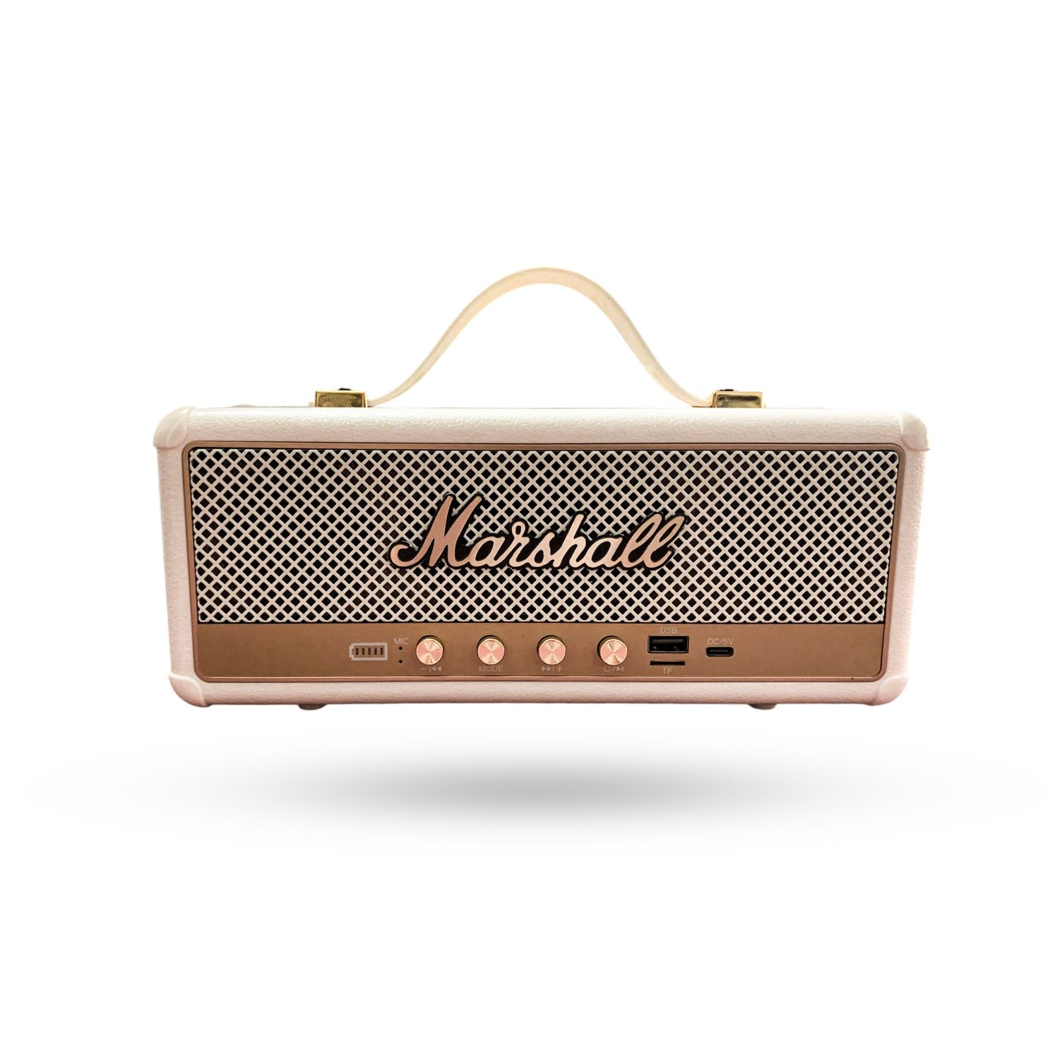 Parlante Bluetooth Sonido Potente Usb Mp3 Fm Marshall Clasic Beige Replica 1.1