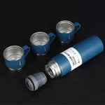 Set Termo De Agua Caliente Vasos Termicos Cafe + 3 Tazas Color Verde