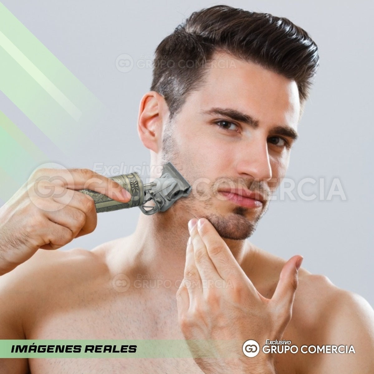 Barbera Patillera De Lujo Con Guias Inalambrica Metalica