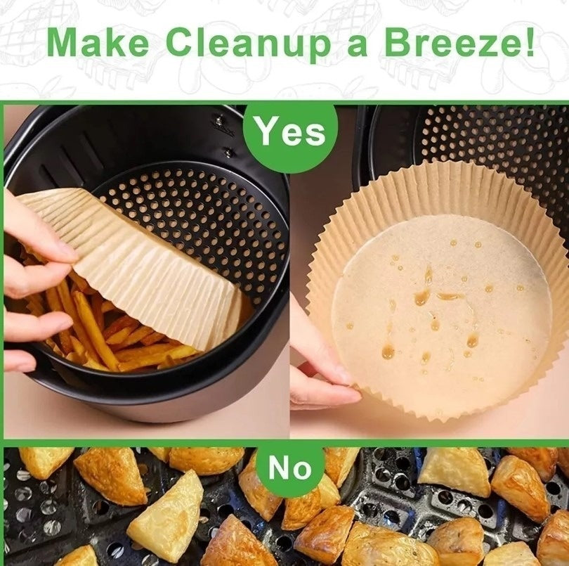 Forro O Papel Antiadherente Para Olla Freidora X 100 Piezas