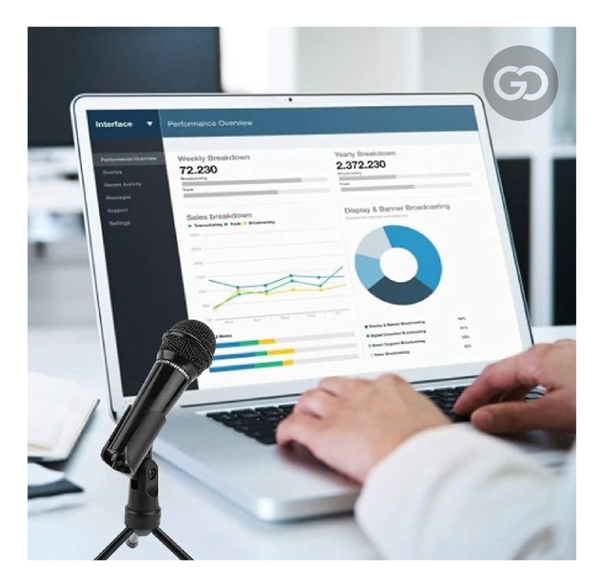 Base Soporte Para Con Microfono Condensador Jack 3.5Mm