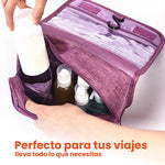 Combo Mochila Viajera + Organizador De Ropa Interior + Organizador Maquillaje Cosmetiquera Rosa