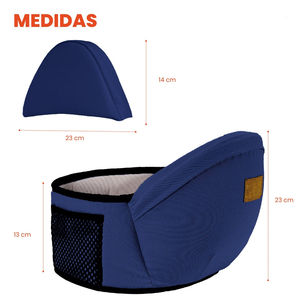 Cargador Ergonomico Azul Oscuro Canguro Cintura Para Bebes Innovo