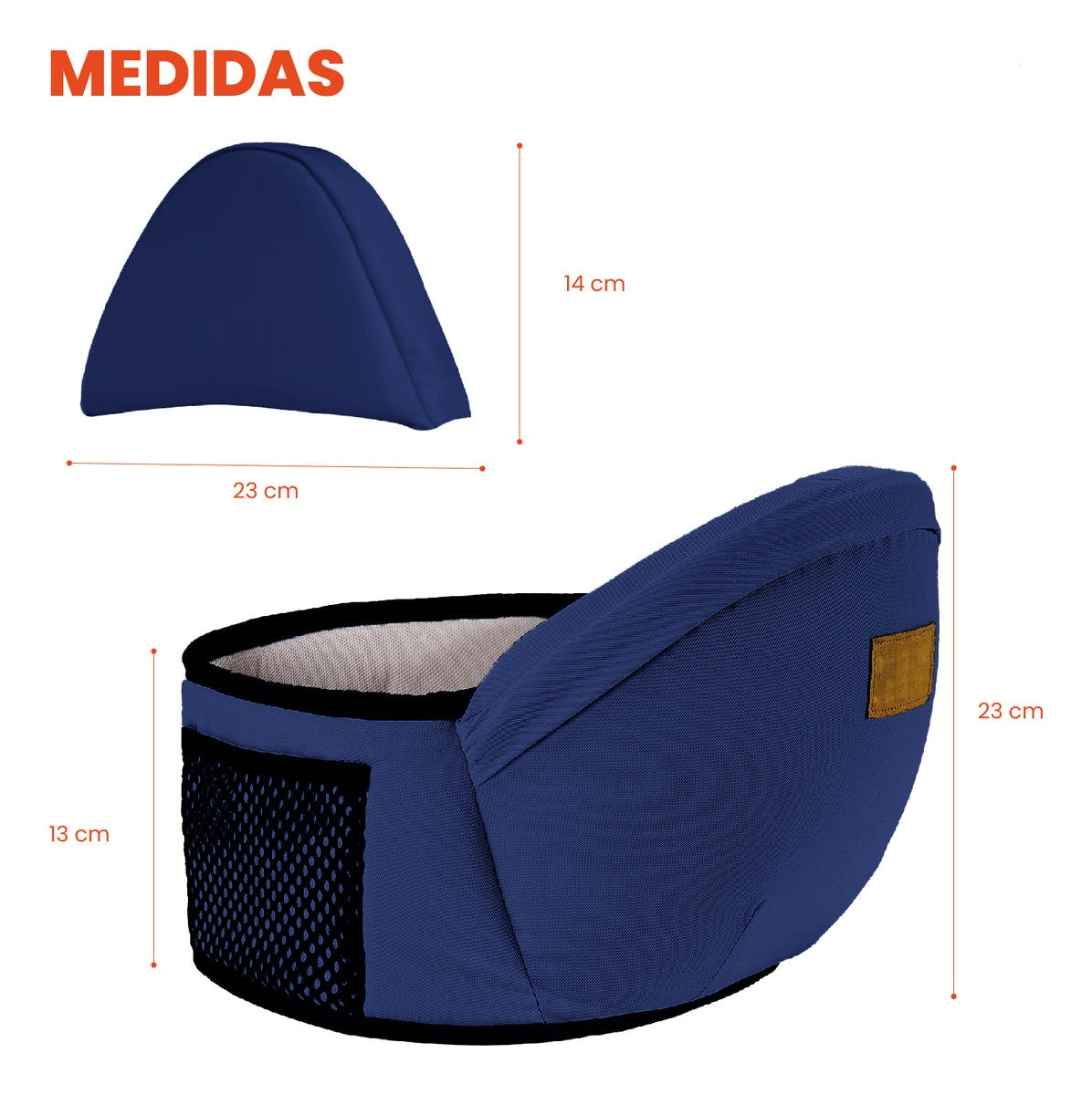 Cargador Ergonomico Azul Oscuro Canguro Cintura Para Bebes Innovo