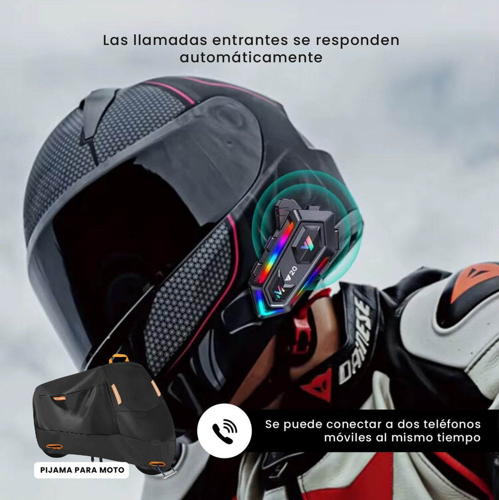 Intercomunicador Bluetooth Y20 Con Pijama Impermeable Para Moto Indispensables Para Moto