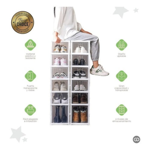 Zapatero Organizador Armable Plegable X6 Espacios Exhibicion