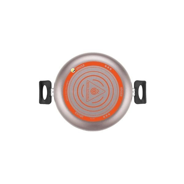 Bateria De Cocina Imusa 8 Piezas Antiadherente Con Tapas De Vidrio