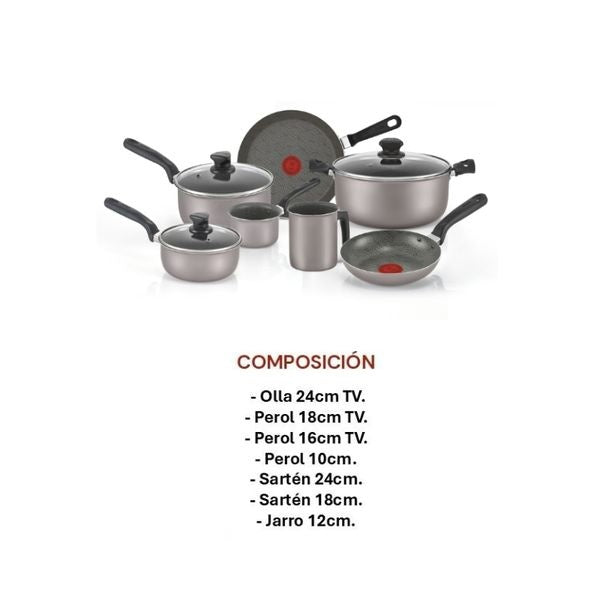 Bateria De Cocina Imusa 10 Piezas Antiadherente Ollas Sartenes Y Jarro