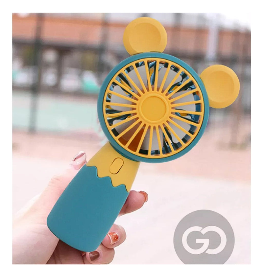 Mini Ventilador Portatil Recargable Diseno Orejitas