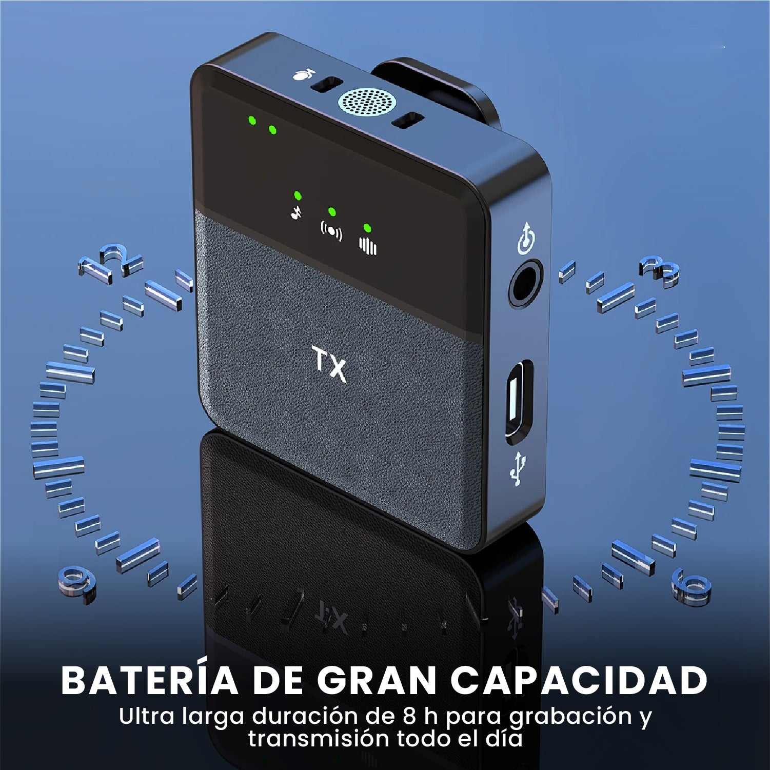 Microfono De Solapa Profesional Inalambrico Audio Claro Reduccion De Ruido Compatible Android Y Ios