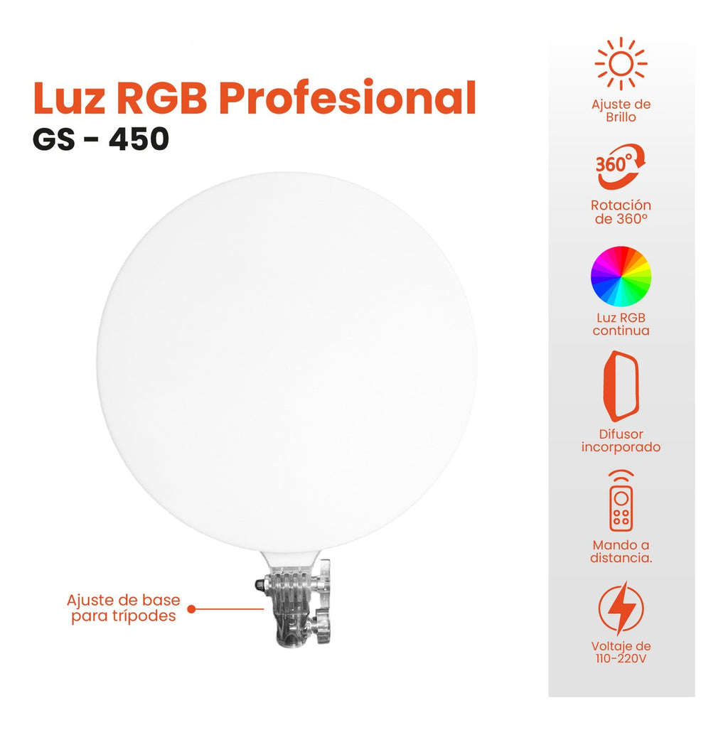 Panel De Iluminacion Profesional Multicolor Ajustable Rgb 3000W Con Tripode 2M Innovo Led