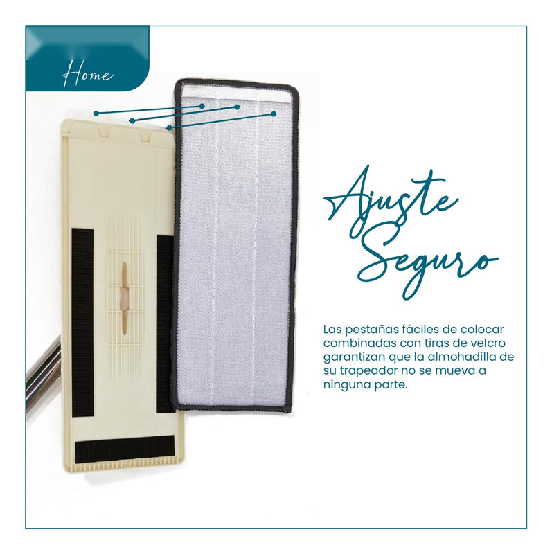 Trapero Plano Con Balde Escurridor Doble Compartimiento Beige 2 Mopas
