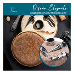 Kit Sacacorchos Portatil Estuche En Corcho Personalizable Acero Inoxidable 4 En 1