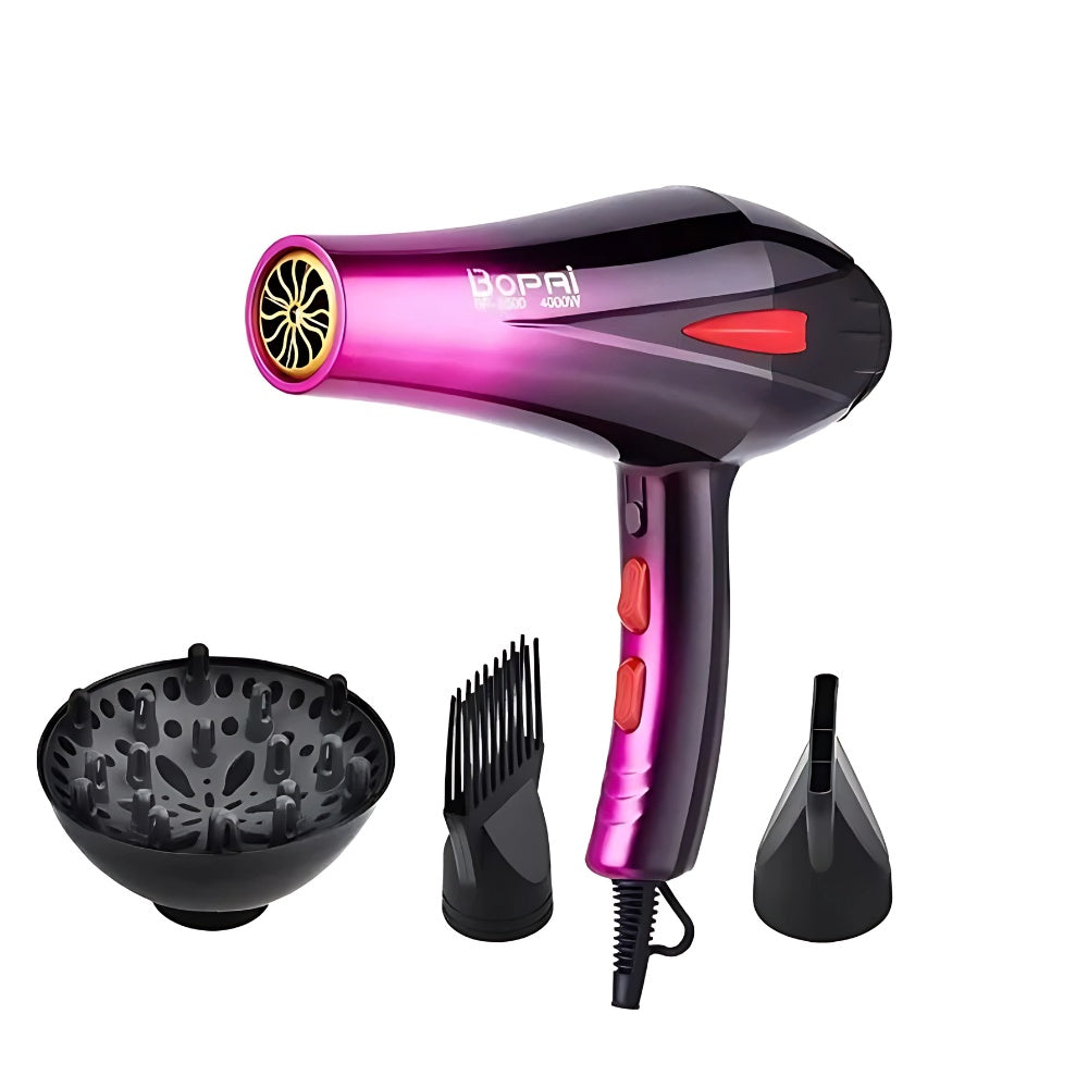 Secador Bopai 5500 4000W Con Difusor Y Accesorios
