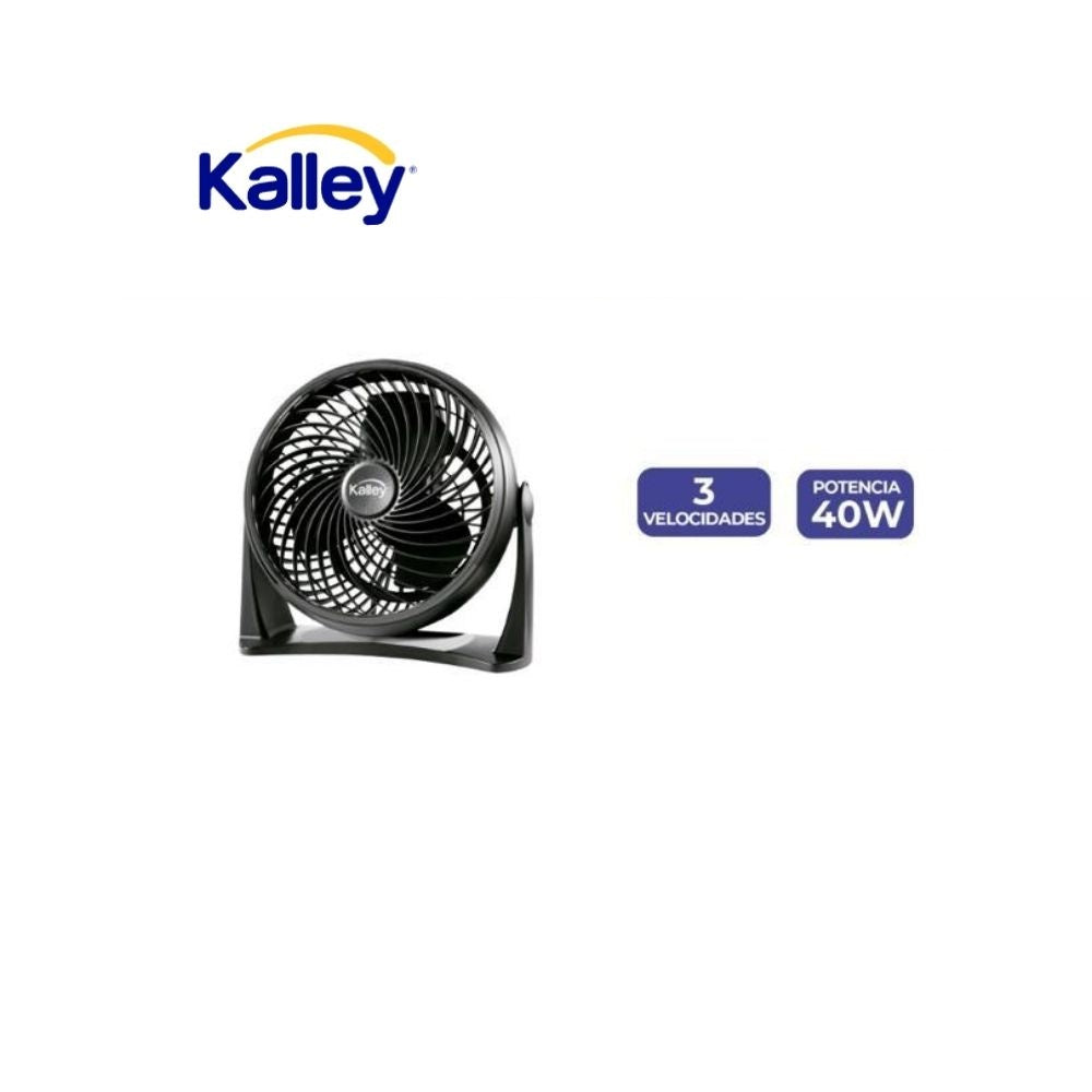 Ventilador Kalley Turbo 40W Silencioso 3 Velocidades Escritorio Y Piso