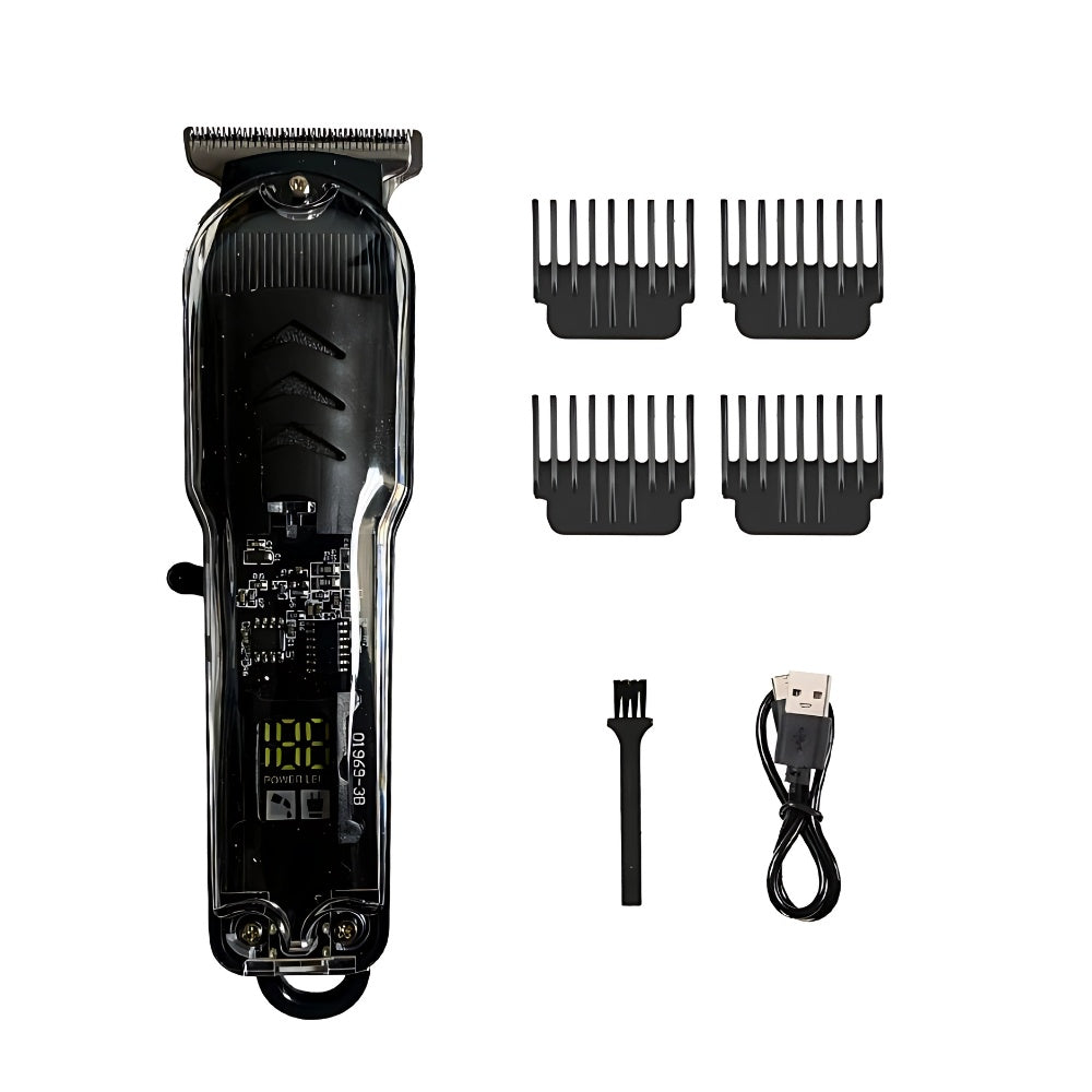 Patillera Recargable Inalambrica Con Guias Diseno Trasparente Ergonomic Clipper Innovo