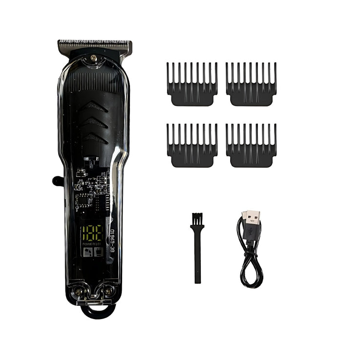 Patillera Recargable Inalambrica Con Guias Diseno Trasparente Ergonomic Clipper