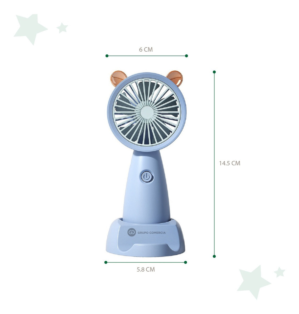 Mini Ventilador Portatil Recargable Con Base Para Celular