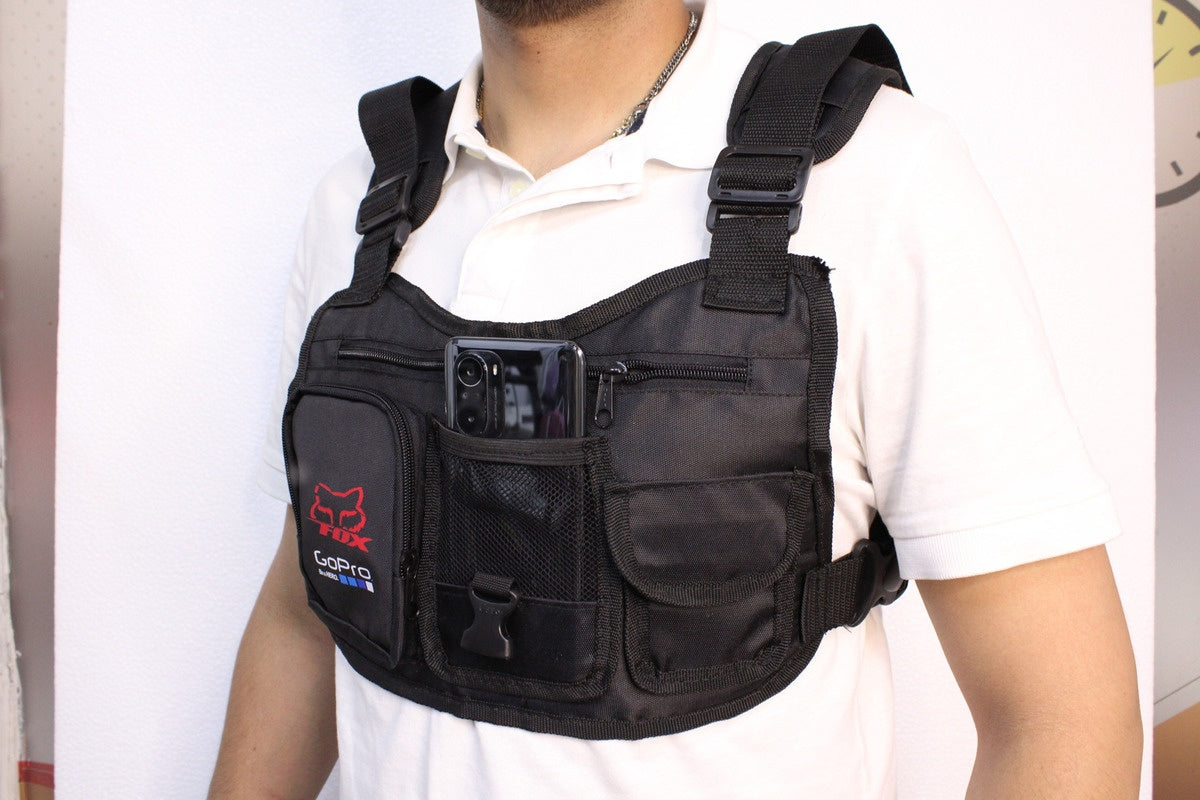 Pechera Para Motociclista Multifuncion Porta Celular