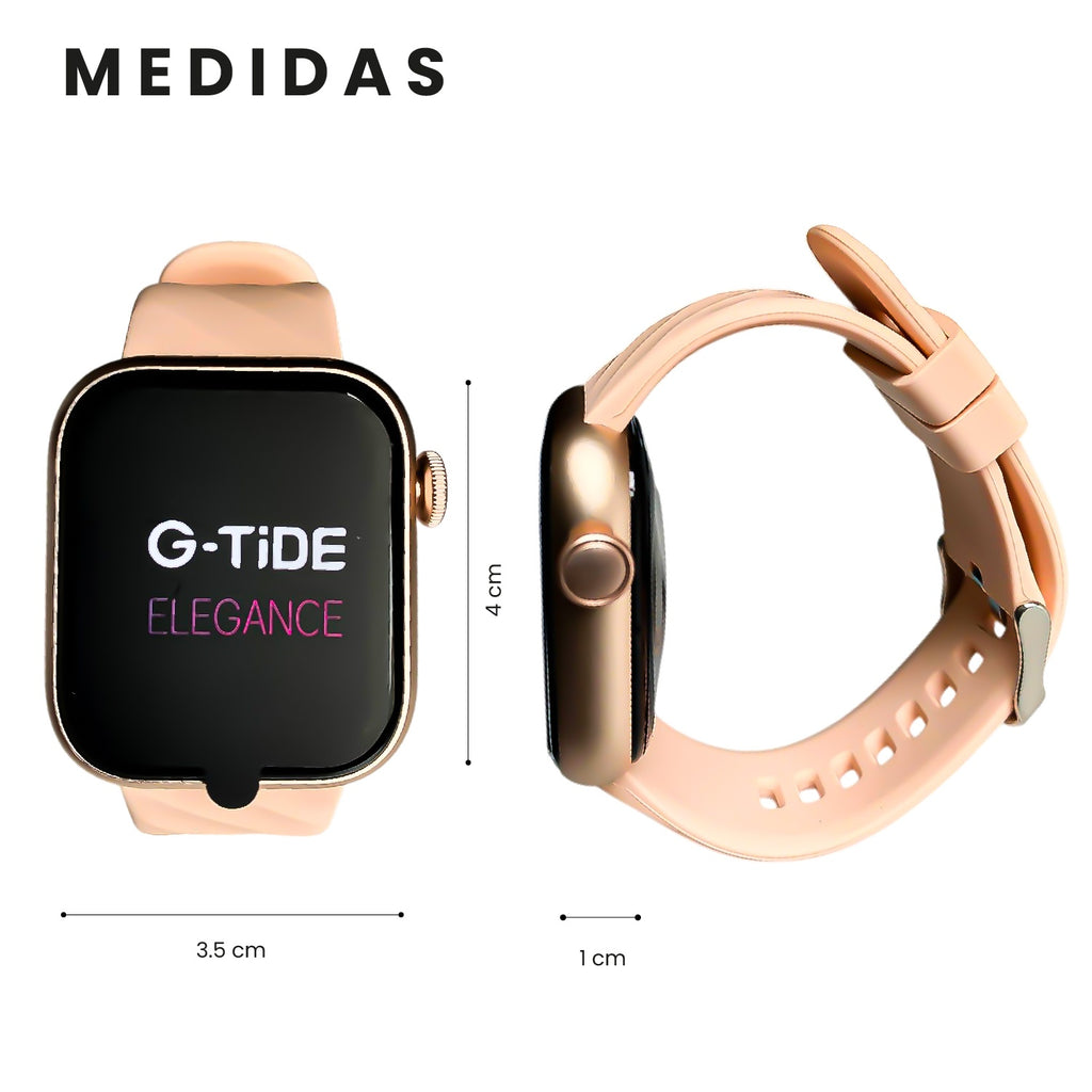 Smartwatch G-Tide Amoled Elegante Resistente Al Agua 100 Modos Deportivos Contesta Llamadas Rosado