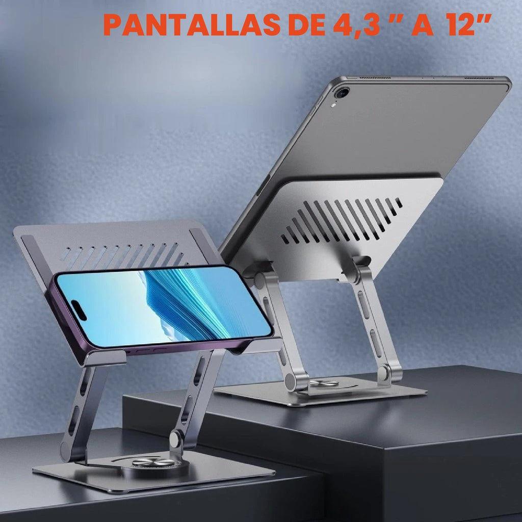 Base Tablet Soporte Ajustable Giratorio Corporativo Metalico