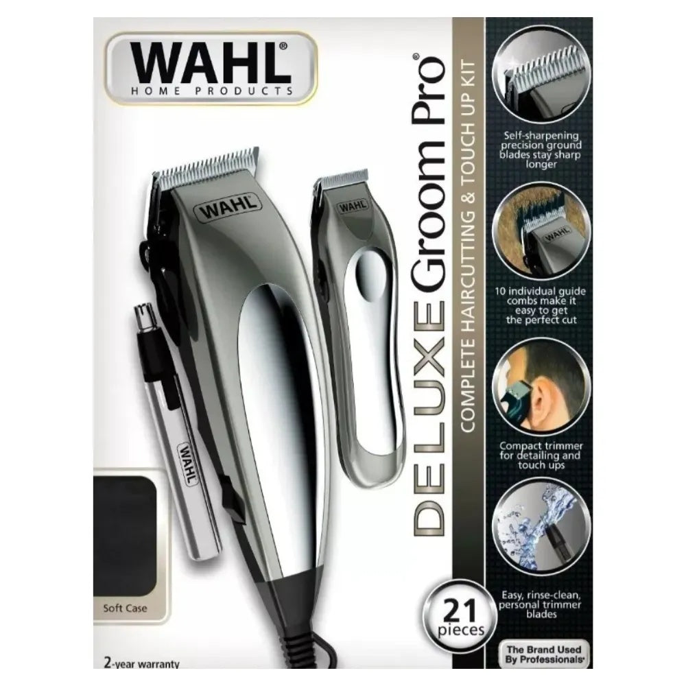 Wahl Deluxe Peluquera Cabello Barba Original Tijeras Patillera