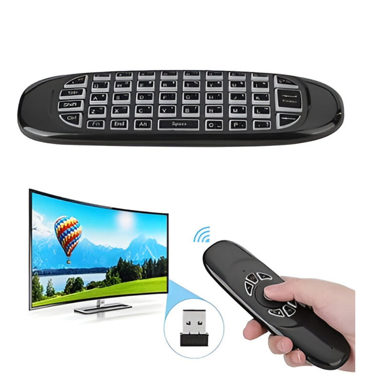 Control Remoto Para Smart Tv Teclado Inalambrico Receptor Usb Air Mouse