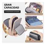 Maleta Morral Para Laptop Puerto Usb Viajero Practico Amaz Beige