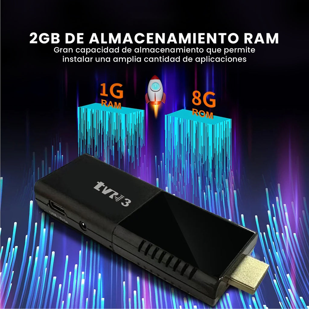 Android Tv Stick 4K Hdmi Con Magis Tv, Wifi, Netflix Y Apps Streaming