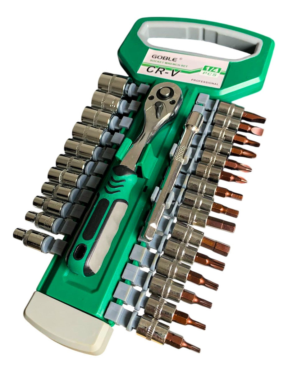 Juego De Rachet 28 Pz Herramienta Basics Practico Multifuncional Crome Vanadium