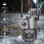 Camara Ip Exterior Doble Lente Wifi Vision Nocturna 360