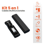 Kit Data Para Viajes Adaptador Carga Celulares Universal Usb Multiconector Cable 60W