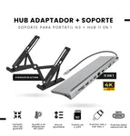 Multipuertos Hub 11 En 1 Con Soporte Plegable Para Laptop Portatil