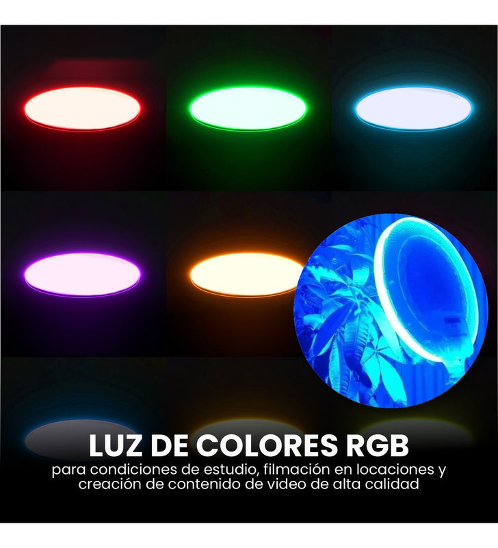 Panel Iluminacion Pro Creacion De Contenido Rgb Ajustable Tripode 2 Metros