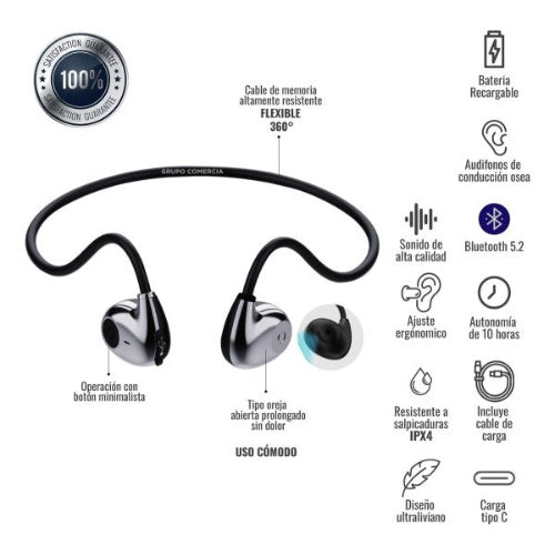 Audifonos Deportivo Conduccion Osea Premium Bluetooth W80