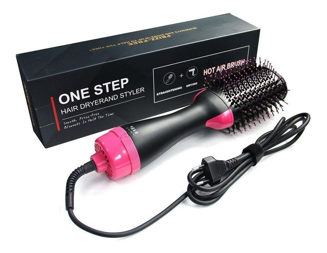 Duo Plancha Ondas De Sirena + Cepillo Secador Profesional