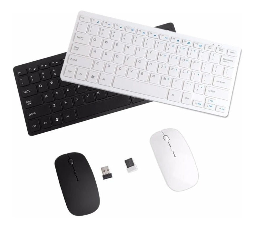 Combo Teclado Mouse Inalambrico Mini Tipo Mac Protec Teclado