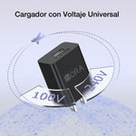 Cargador Tipo C Carga Rapida Usb Datos Celular 1Hora