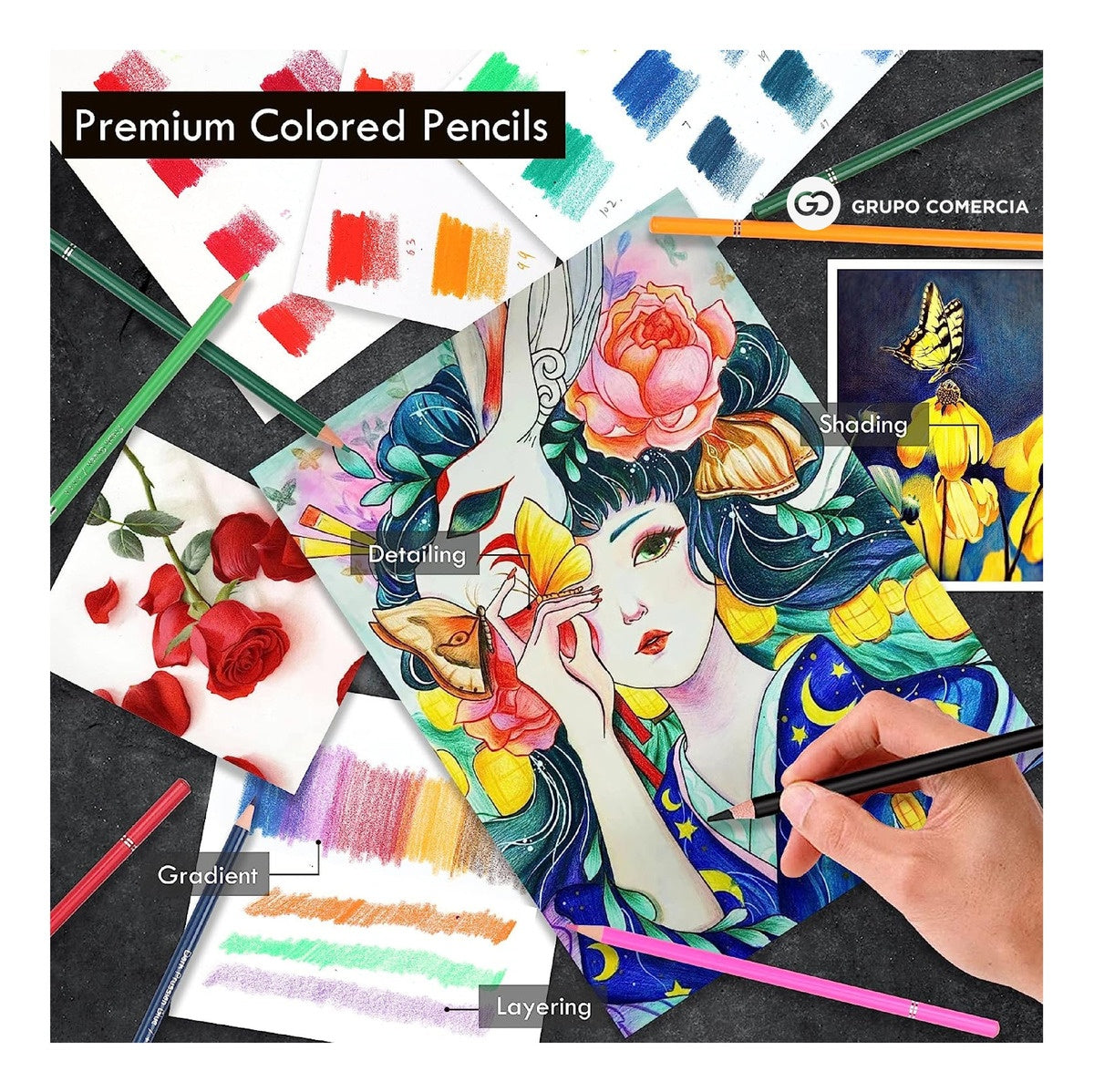 Kit De 72 Lapices Colores Premium Para Colorear Cromatica