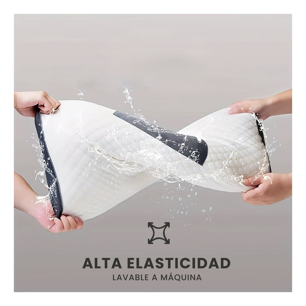 2 Almohadas Semi Ortopedicas Alto Confort Cervical Antiacaros