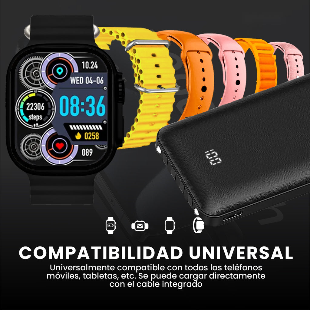 Smartwatch Deportivo Con 7 Pulsos Contesta Llamadas Con Bateria Portatil Para Celular