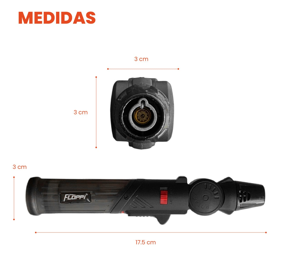 Mini Soplete Encendedor Flameador Recargable Ajustable Portable Alta Duracion Flop